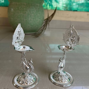 Kavel van 200 Duitse zilveren Laxmi Ganesh Deepam, 5,5 inch diya, trouwbedankje, bulkgeschenken-retourcadeau-religieus cadeau-gratis expreslevering