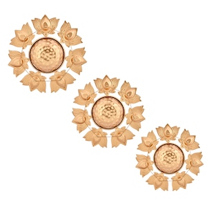 Lotus Flower Urli Bowl Set: Diwali Candle Holder, Home Decor