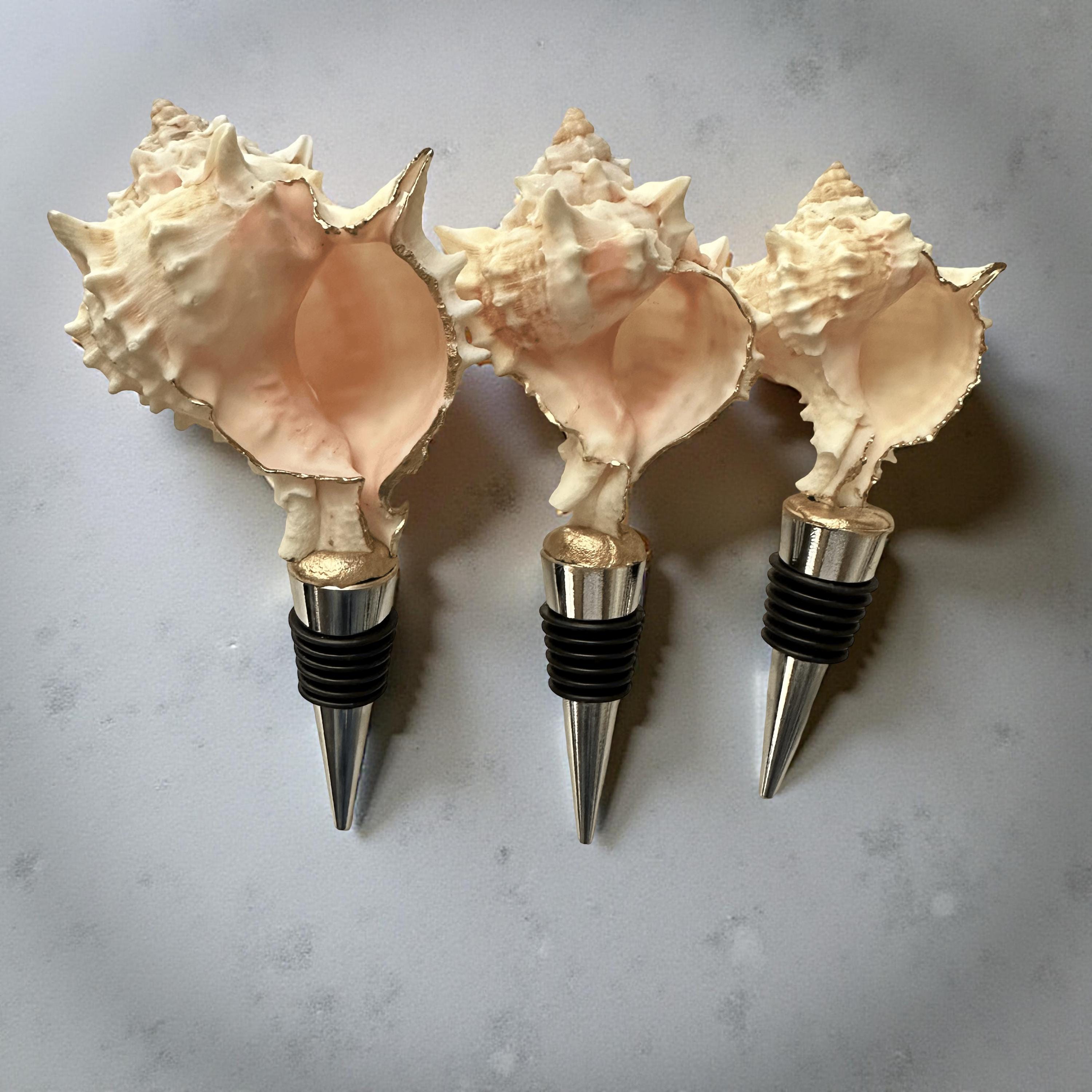 Murex Shell Wine Stopper – Natural Coastal - Thumbnail 2