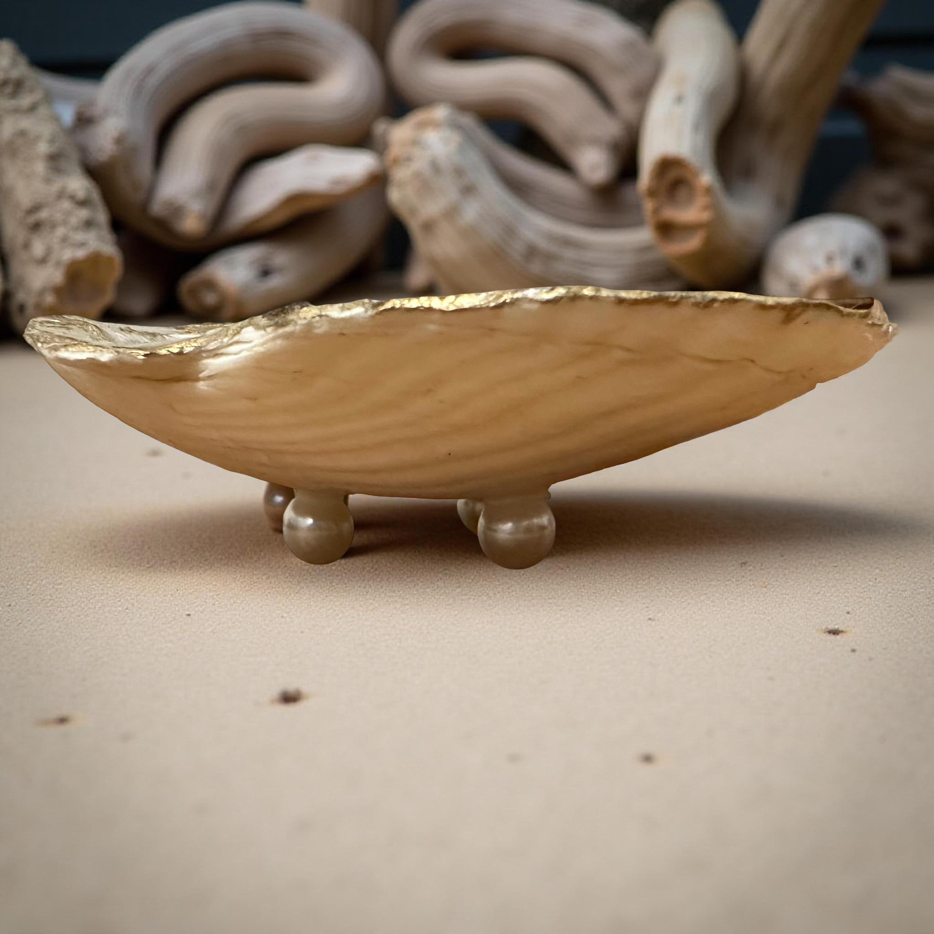 Rosé All Day Scallop Shell Trinket Dish – Gold Rim - Thumbnail 2