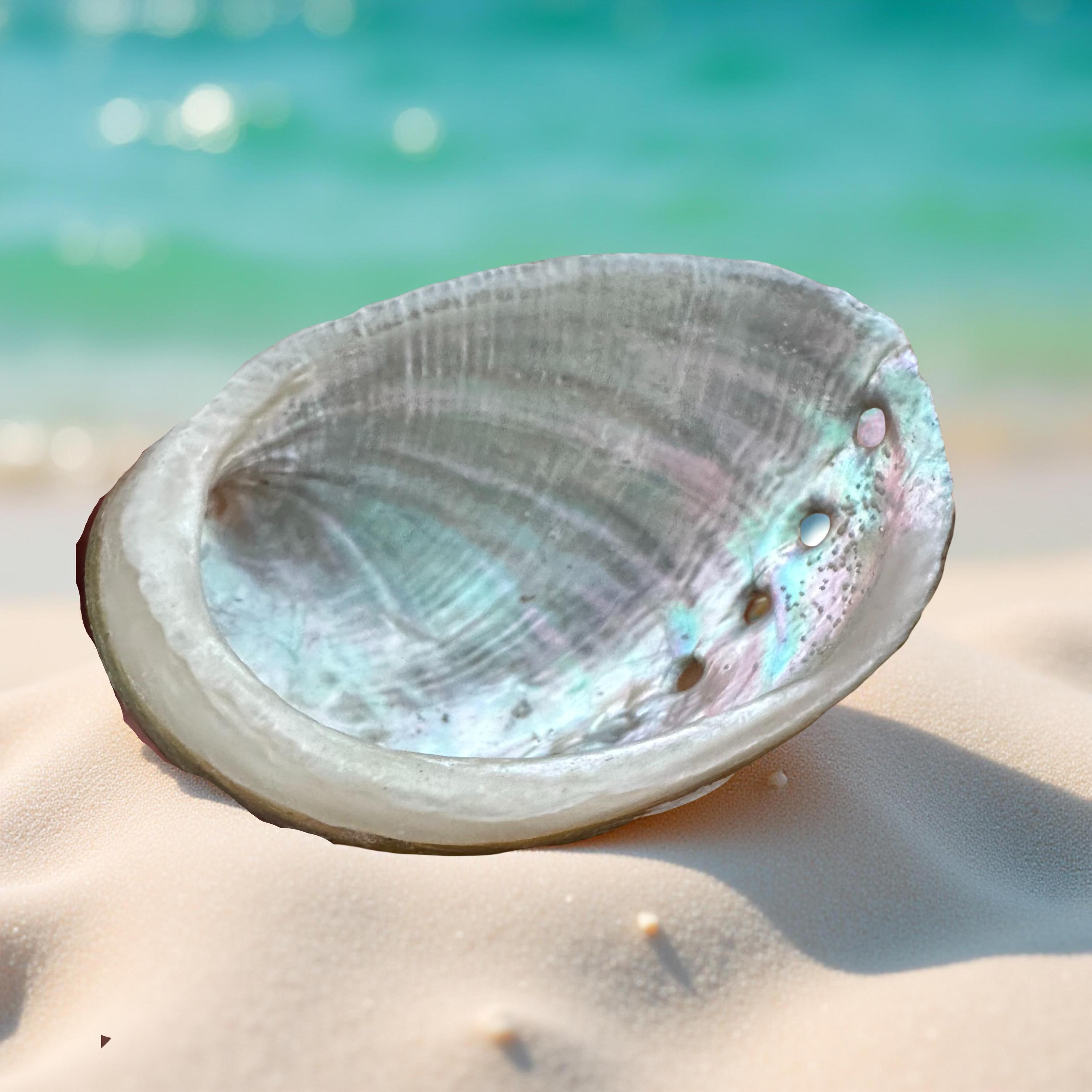 Abalone Shell Napkin Rings: Coastal Table Decor, Set of 6 - Thumbnail 2