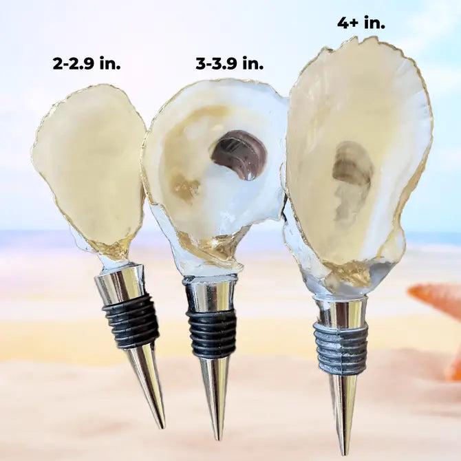 Elegant Tropical Pineapple Wine Stopper with Gold Leaf Trim and Oyster Shell Decoupage - Thumbnail 4