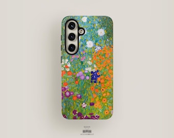 Gustav Klimt Flower Garden Phone Case Floral | Samsung Galaxy S25 Case, Galaxy S24 Ultra Case, S23 Case, S22 Case, S21 Case | Fine Art Case