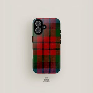 Tartan Phone Case Flannel Plaid | iPhone 16 Pro Max, iPhone 15 Case, iPhone 14 Case, iPhone 13 Case | Cozy Pattern Phone Case Scottish