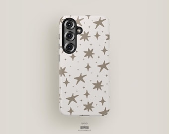 Sterne Muster Handyhülle | Samsung Galaxy S25 Plus Case, S24 Ultra, S23, S22, S21 | Retro Ästhetisches Starburst Design