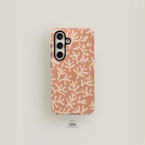 Ästhetische Handyhülle Korallen Muster | Samsung Galaxy S25 Plus Hülle, S24 Ultra Case, S23 Hülle, S22 Hülle, S21 Hülle | Trendy Handyhülle