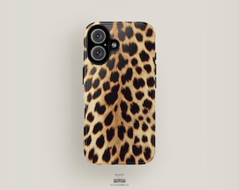 Leopard Print Phone Case | iPhone 16 Pro Max Case, iPhone 15 Case, iPhone 14 Case, iPhone 13 Case | Stylish Animal Print Phone Case Trendy