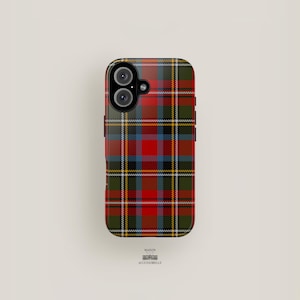 Plaid Tartan Flannel Phone Case | iPhone 16 Case, iPhone 15 Pro Max Case, iPhone 14 Case, iPhone 13 | Cozy Phone Case Scottish Christmas