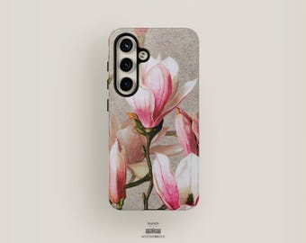 Floral Phone Case Pink Flowers | Samsung Galaxy S25 Plus Case, Galaxy S24 Ultra, S23, S22, S21, S20 FE | Cute Aesthetic Phone Case Elegant
