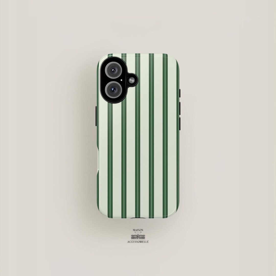 Green Striped Phone Case | Iphone, Samsung Galaxy, Google Pixel Covers ...