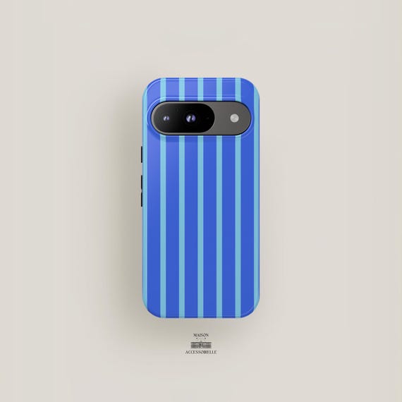 Stripe Blue Phone Case | Pixel 9, Pixel 8 Pro XL Case, Pixel 7, Pixel 6 Case, Pixel 5 | Sleek Aesthetic Tough Cover Modern Cool Design Cute Stripe Blue Phone Case | Pixel 9, Pixel 8 Pro XL Case, Pixel 7, Pixel 6 Case, Pixel 5 | Sleek Aesthetic Tough Cover Modern Cool Design Cute