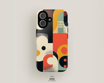 Retro Phone Case Colorful | iPhone 16 Pro Max Case, iPhone 15 Case, iPhone 14 Case, iPhone 13 Case | Aesthetic Phone Case Unique Artistic