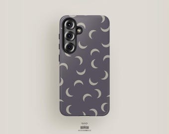 Custodia per telefono con motivo lunare e celeste / Custodia per Samsung Galaxy S25 Plus, Galaxy S24 Ultra, S23, S22, S21 / Estetica moderna, carina e alla moda