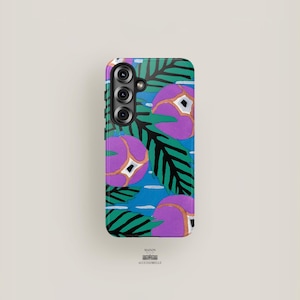 Tropical Floral Phone Case Aesthetic | Samsung Galaxy S25 Plus Case, Galaxy S24 Ultra, S23 Case, S22, S21 Case, S20 | Art Botanical Design
