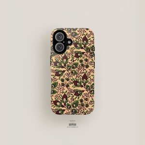 Floral Phone Case Artistic | iPhone 16 Pro Max Case, iPhone 15 Case, iPhone 14 Case, iPhone 13 Case | Vintage Pattern Flower Phone Case Art