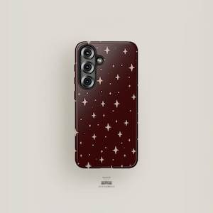 Sternen Handyhülle Celestial | Samsung Galaxy S25 Plus Hülle, Galaxy S24 Ultra, S23 Hülle, S22, S21 Hülle | Burgund Handyhülle Ästhetik Cute