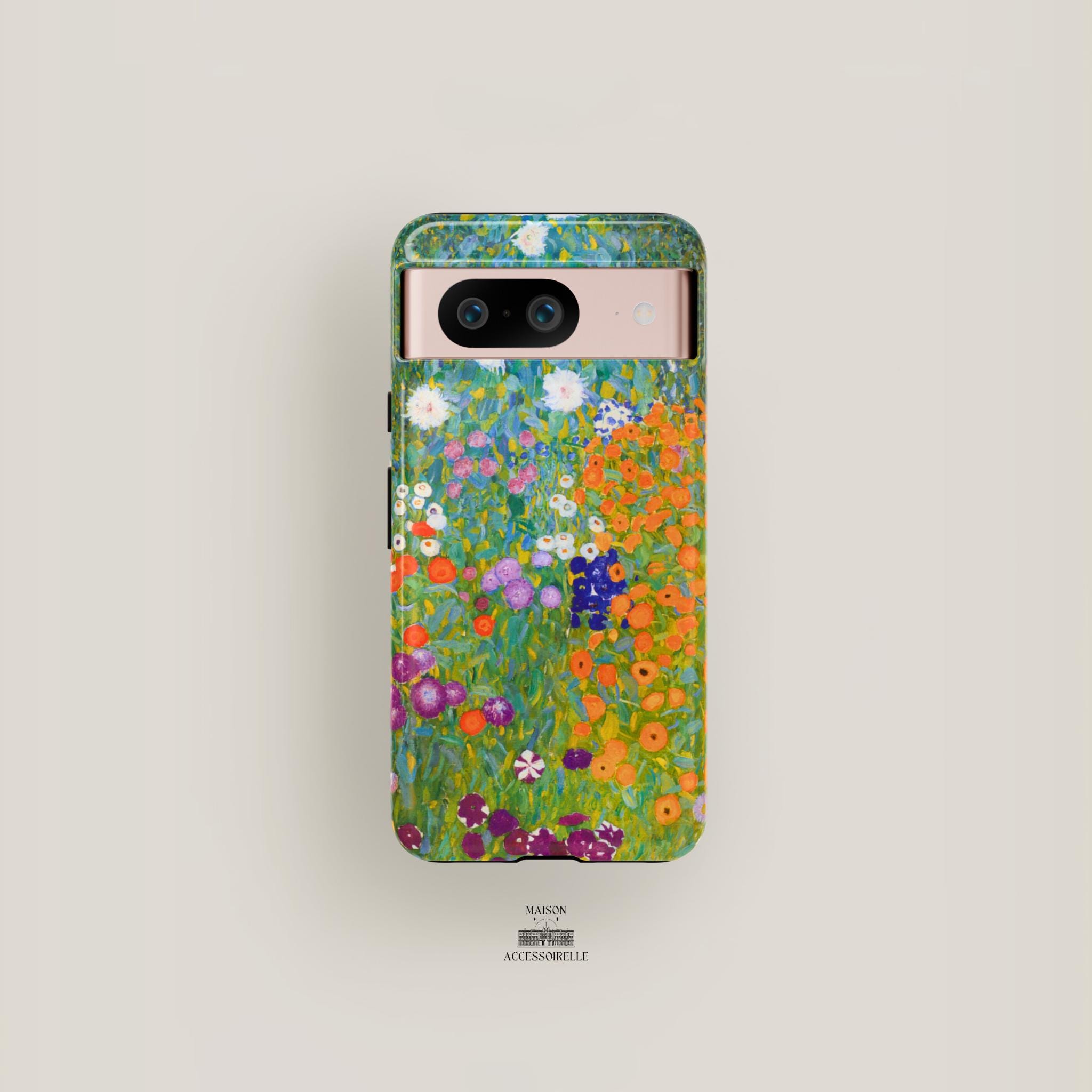 Gustav Klimt Flower Garden Phone Case Floral | Pixel 9 Case, Pixel 8 Pro XL Case, Pixel 7 Case, Pixel 6 | Fine Art Case Artistic Vintage