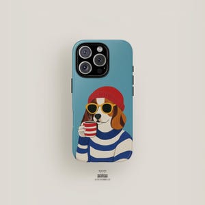 犬の携帯電話ケースアートトレンド | iPhone 16 Pro Maxケース、iPhone 15、iPhone 14、iPhone 13、iPhone 12 | キュートで美しいクールなタフカバーペット漫画
