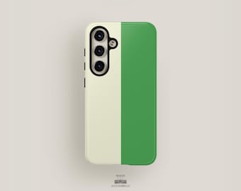 Beige and Green Phone Case | Samsung Galaxy S24 Case, Galaxy S23 Case, Galaxy S22 Case, Samsung S21 Case & More  | Two Striped Aesthetic