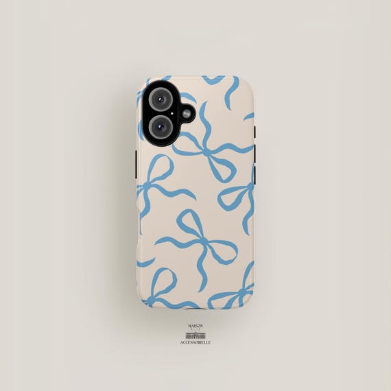Blue Bow Phone Case | iPhone 16 Pro Max, iPhone 15 Case, iPhone 14 Case, iPhone 13 Case & More | Cute Bow Phone Case Blue Minimalist Case Blue Bow Phone Case | iPhone 16 Pro Max, iPhone 15 Case, iPhone 14 Case, iPhone 13 Case & More | Cute Bow Phone Case Blue Minimalist Case