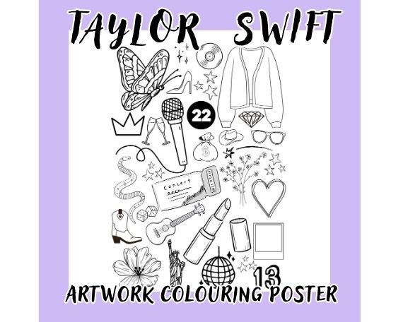 Taylor Swift Coloring Book: New coloring book for all fans easy and  relaxing designs by 