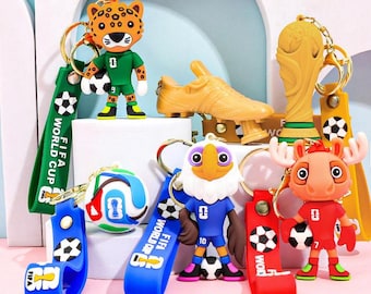 Football World Cup 2026 Mascot Keychain – Soccer Fan Souvenir