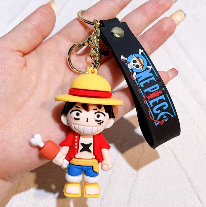 Anime Pirate Crew Chibi Keychains, Soft Rubber Manga Bag Charms, Anime