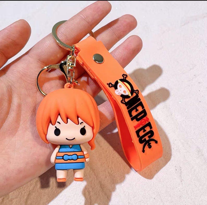 Anime Pirate Crew Chibi Keychains, Soft Rubber Manga Bag Charms, Anime ...