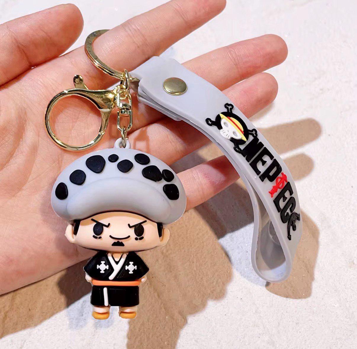 Anime Pirate Crew Chibi Keychains, Soft Rubber Manga Bag Charms, Anime