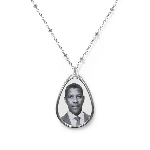 Denzel Washington Necklace | Celebrity Jewelry Gift Idea | Ornament for Malcolm X Movie Fans | Custom Necklace Gift Idea