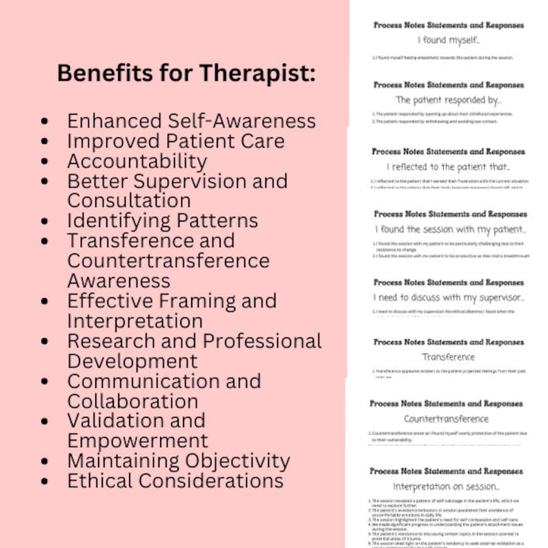 Psychotherapy Process Note Cheat Sheet: Therapy Tool (PDF Download) - Etsy