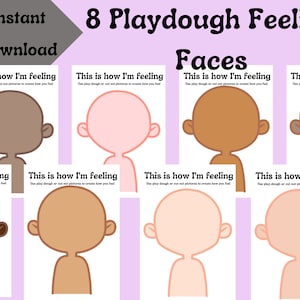 SEL Feelings Playdough Placemats, School Counselor Psychology Tool, Home School Feelings Education, SEL, Therapy Office Tool
