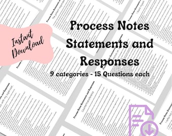 Psychotherapy Process Note, Counseling Note, Therapy Tool, Therapist ...