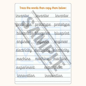 Inventors & Inventions Cursive Handwriting Pack | KS2 Trace Copy ...