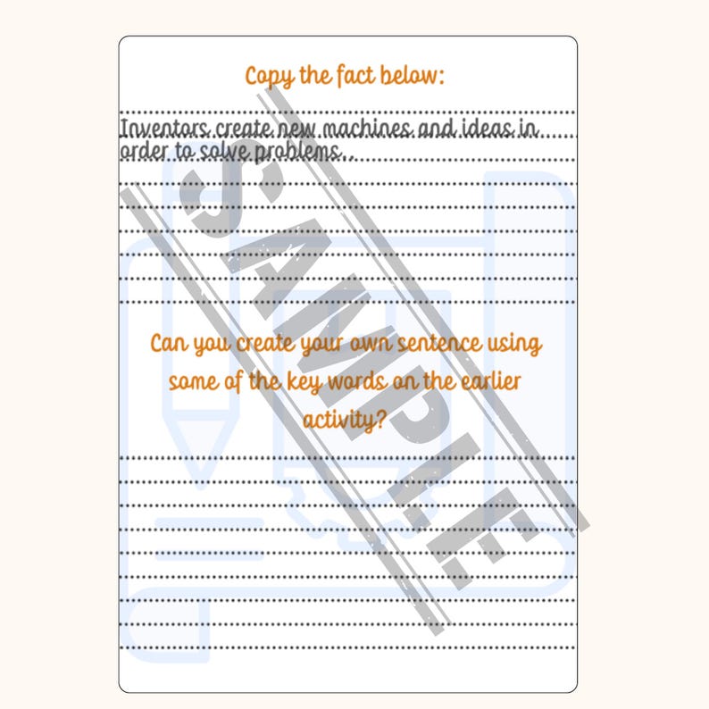 Inventors & Inventions Cursive Handwriting Pack | KS2 Trace Copy ...