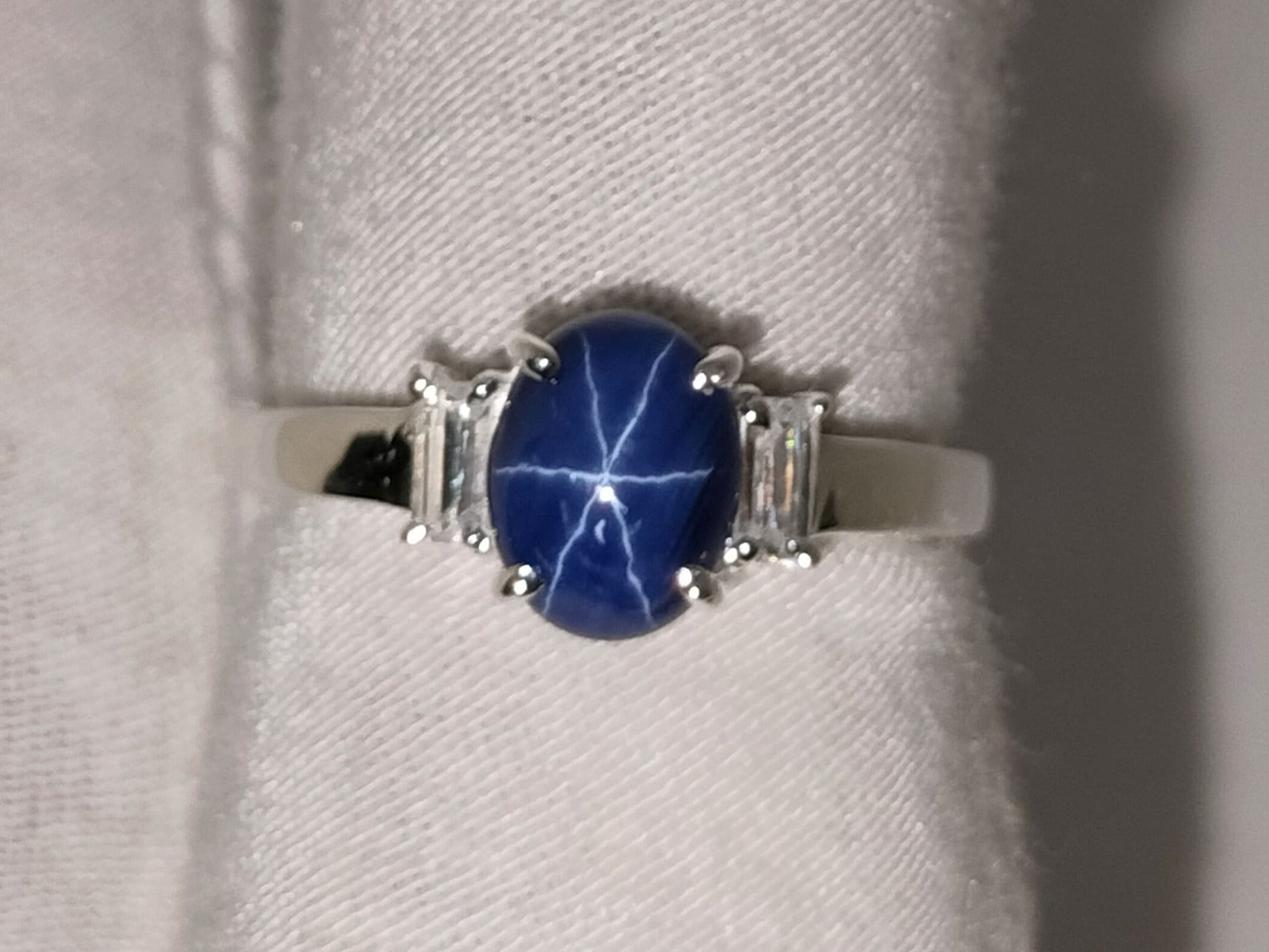 Blue Star Sapphire Ring, Antique Lindy Star Ring, Vintage Blue Star ...