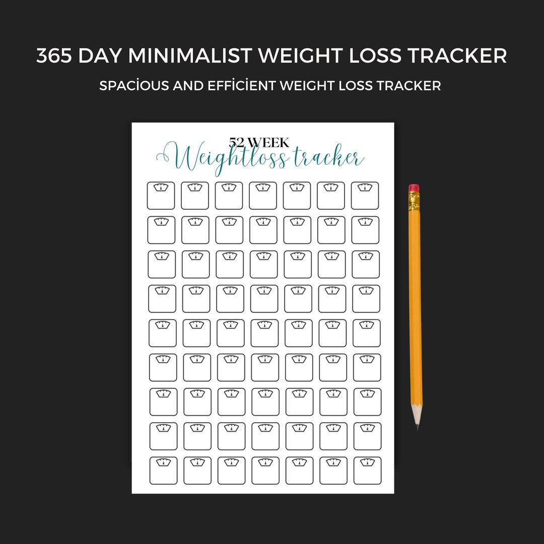365 Day Weight Tracker Printable 365 Day Tracker Daily - Etsy