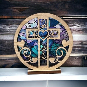 Cross Suncatcher and Tealight holder file