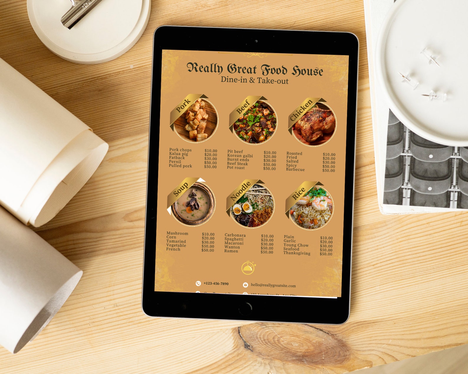 Food Menu Template | Restaurant Editable Menu | PDF Instant Download ...