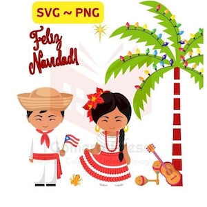 Porto Rico Navidad Boricua Jibaro SVG PNG