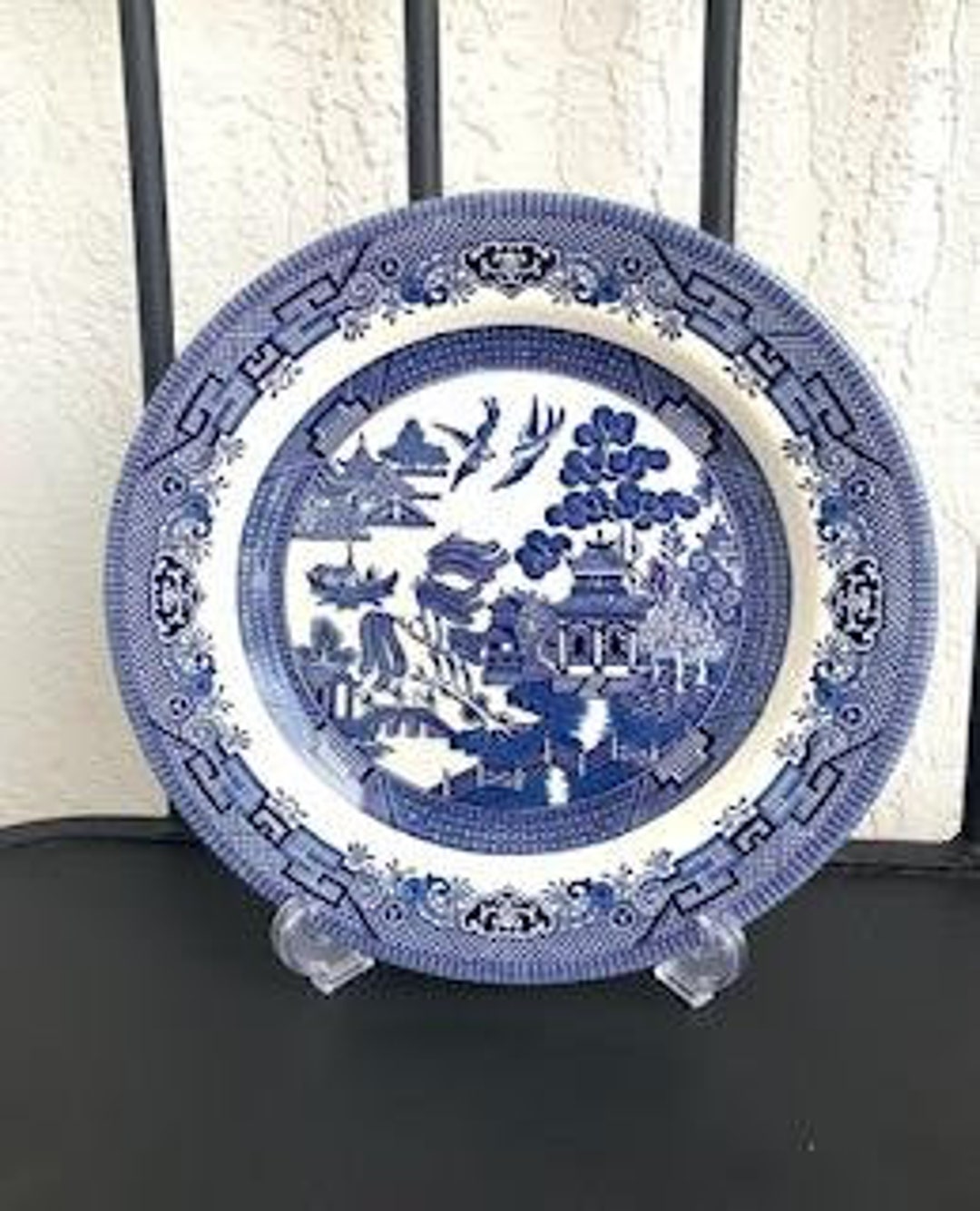 Churchill Blue Willow Dinner Platevintage Blue Willow Dinner Plate
