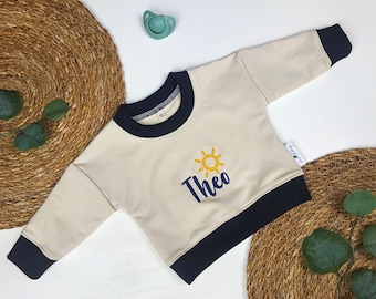 Personalized baby sweatshirt with sun