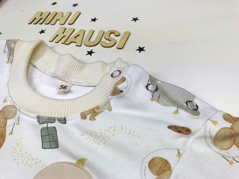 Children's sweater mouse in space Children's sweater Toddler sweatshirt Baby sweater image 5