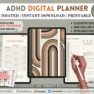 ADHD Digital Planner Adult | Printable ADHD Productivity Journal, Digital ADHD Life Planner, Ultimate Adhd Organizer, Adhd Organization Pdf
