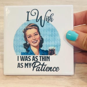 Funny Ceramic Coaster for Birthday Gift Idea for Coffee Table Decoration | Gag Gift Coaster Gift Idea | Unique Gift Idea for Friend