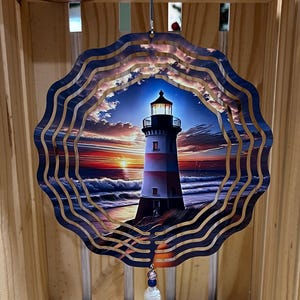 Lighthouse wind spinner | wind spinner | lighthouse gift | lighthouse decor | lighthouse decoration | gift for everyone | lighthouse