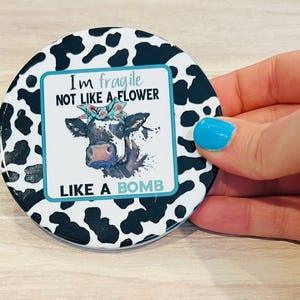 Funny Car Coaster for Birthday Gift Idea for Cow Lover Gift for Funny Friend or Family Member Gift for Cow Lover Gag Gift for Everyone