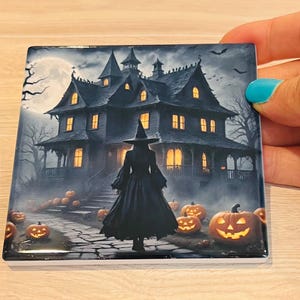 Witch Coaster for Witch Lover Gift for Witches Gift for Halloween Decor for Housewarming Gift Idea for Witchy Woman Gift for Halloween