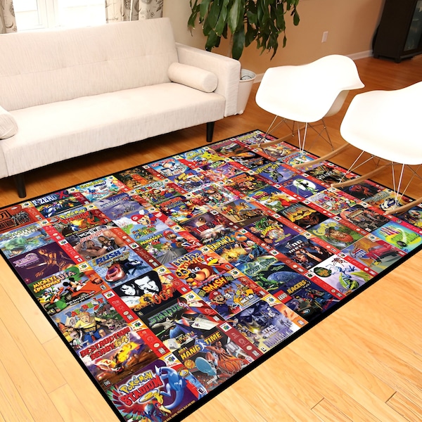 Retro Game Area Rug, Game Boy Rug, Retro Gaming, Rectangle Rug, Livingroom Area Rug, Home Decoration Rug, Housewarming Gift, Game Rug