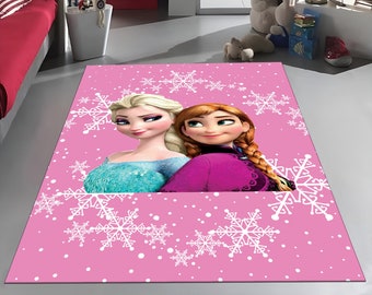 Elsa, Frozen Rug, Elsa Rug, Kinderkamer Rug, Meisjeskamer Rug, Gepersonaliseerde Rug, Populaire Rug, Bestseller, Kwekerij Rug, Cadeau voor kinderen, Antislip Rug